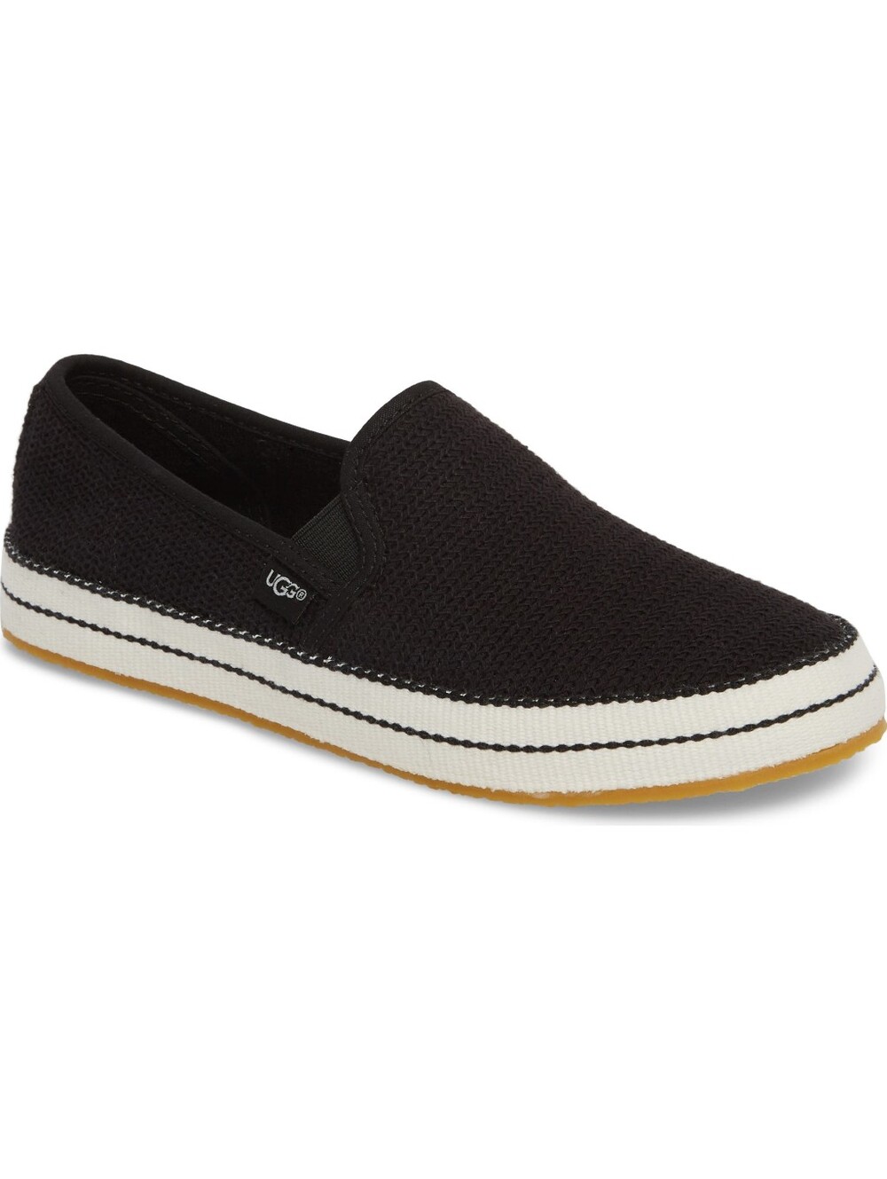 UGG Sammy Black Knit Slip-On Sneakers Size 7